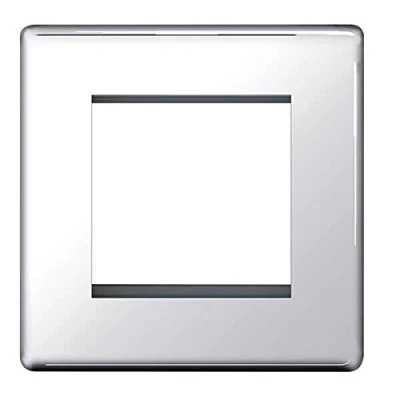 Image of BG Nexus NPCEMS2 1 Gang Front Plate 2 Modules (Polished Chrome)