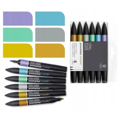 Image of Winsor &amp; Newton ProMarker, Metallic, Set of 6
