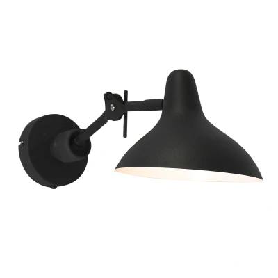 Image of Box Dome Wall Light Black Matt Rough