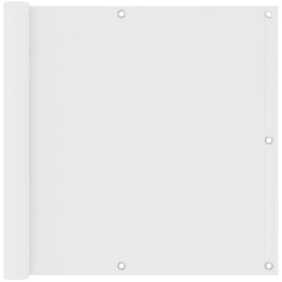 Image of vidaXL Balcony Screen White 90x600 cm Oxford Fabric