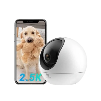 Image of EZVIZ 4MP 2.5K Pet Camera Wireless Dual Band with APP, Bark Meow Detection, Starlight Colour Night Vision, Human 4X Auto Zoom Tracking, Two Way Calling, Siren, Google Alexa Control (C6)