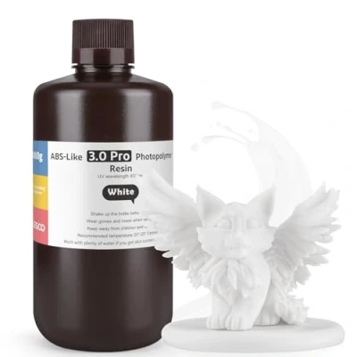 Image of ELEGOO ABS Like Resin 3.0 Pro Resin, UV 3D Printer with Strong Scratch Resistance and Impact Resistance, Photopolymer for LCD White 1000g