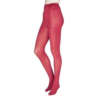 Image of 1 Pair Red 60 Denier Opaque Tights Ladies Small Charnos