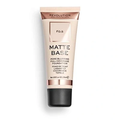 Image of Revolution Beauty London, Matte Base, Foundation, F0.5, 28ml