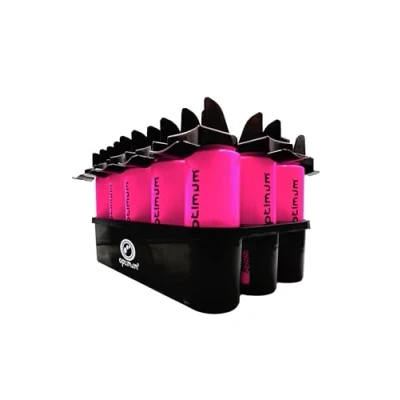 Image of Optimum WATER BOTTLE CARRIER &amp; 12 PINK BOTTLES SET