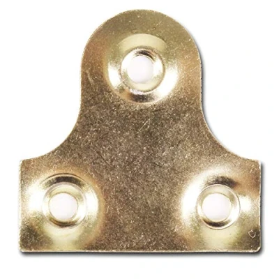 Image of 50x Round Brass Glass Hanging Plates 32mm Hang Mirrors &amp; Pictures on Walls