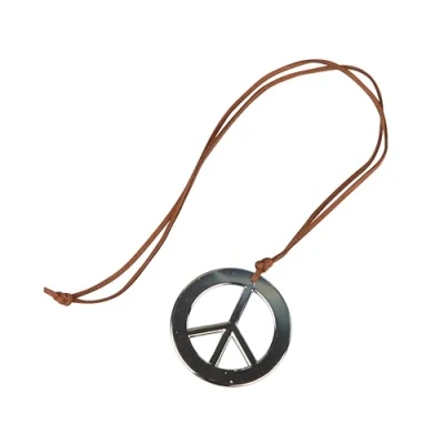Image of Wicked Costumes Adult Peace Sign Hippie Necklace Costume Accessory