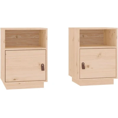 Image of vidaXL Bedside Cabinets 2 pcs 40x34x55 cm Solid Wood Pine
