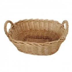 Image of Bread Basket, Baquette Oblong Basket Natural with Handles 300 x 200 10mm Serving Food ™ @ Chabrias Ltd
