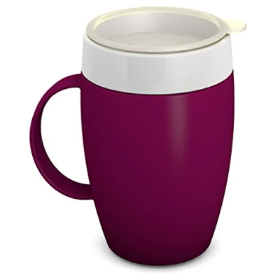Image of Ornamin Mug with Internal Cone 140 ml Blackberry Thermal Function and drinking Lid (Model 905 + 814) / thermo mug, aid, nosey cup, feeding cup