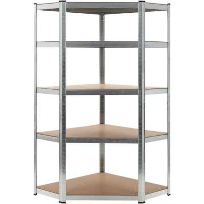 Image of vidaXL Storage Shelf Silver 90x90x180 cm Steel and MDF