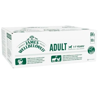 Image of James Wellbeloved Adult Dog Food Mixed Selection in Gravy Pouch 84 x 90 g