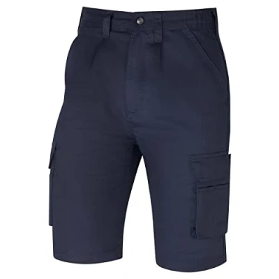 Image of G5 APPAREL Durable Hardwearing Cargo Multi Pocket Work Shorts Triple Stitched Seams YKK Zip Navy
