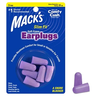 Image of Mack&#039;s Slim Fit Ear Plugs (3 Pair) Purple