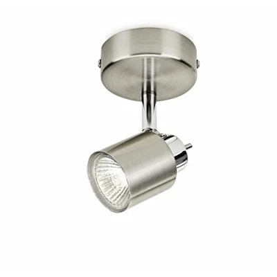 Image of Philips Meranti Nickel Ceiling Spotlight Without Bulb 1 x 35 W Grey