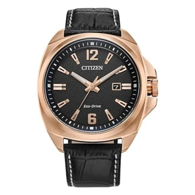 Image of Citizen Unisex&#039;s Analog Analogue Watch with Leather Strap AW1723 02E
