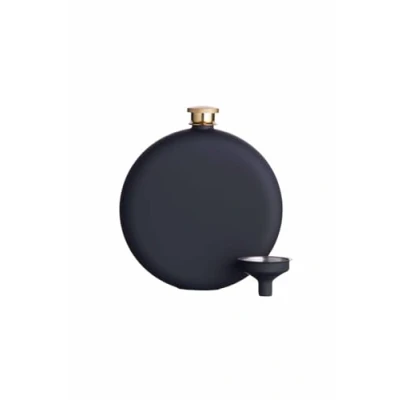 Image of BarCraft Hip Flask and Funnel Set 350ml Black