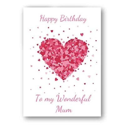 Image of Second Ave Mum Birthday Card For Her Greetings Bursting Heart Design