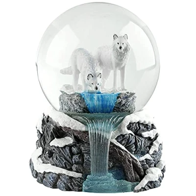 Image of Nemesis Now B3652J7 Warriors of Winter Lisa Parker Snowglobe 14.5cm White, Resin and Glass