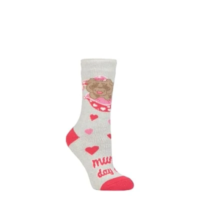 Image of Women&#039;s 1 Pair SOCKSHOP Heat Holders Fun Feet Lite Thermal Socks Mums Day Off 4 8