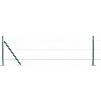 Image of vidaXL Fence Posts with Base Plates 26 pcs Ø32mm 50cm Galvanised Steel