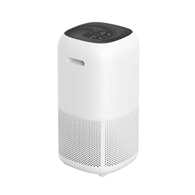 Image of Amazon Basics Air Purifier for Home Bedroom (48m²) with True HEPA Acivated Filter &amp; Intelligent quality sensor, UK plug, White