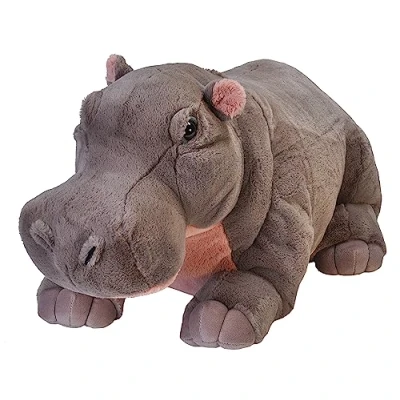 Image of Wild Republic Jumbo Hippo Giant Plush Soft Toy, Gifts for Kids, 76 cm