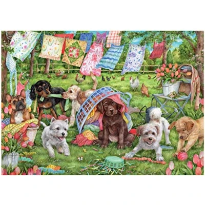 Image of Jumbo, Falcon de luxe Puppies in the Garden, Jigsaw Puzzles for Adults, 1000 Piece