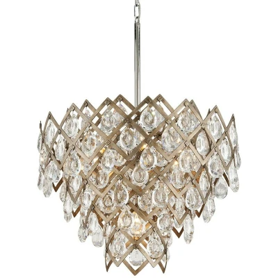 Image of Tiara 7 Light Pendant Vienna Bronze, Crystal