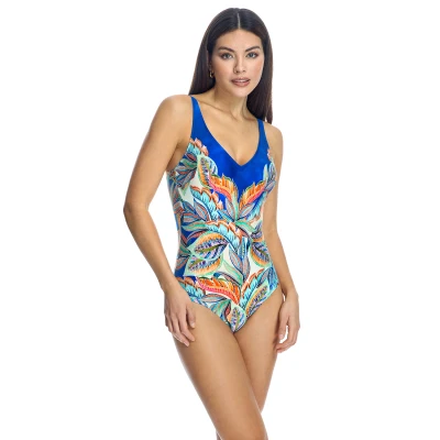 Image of ORY Womens V neck swimsuit W241476 woman Multicolour Size 36C