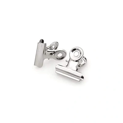 Image of Coideal Small Metal Paper Clips Silver, 100 Pcs Mini Bull Hinge Strong Grip Clamps for Photo Picture, Food Bags, Art Crafts, Office School (22mm)
