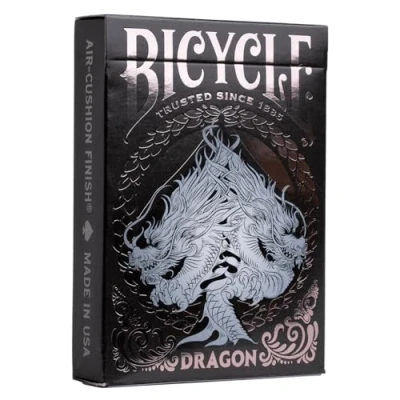 Image of Bicycle Black Dragon Playing Cards 1 Deck, Air Cushion Finish, Professional, Superb Handling &amp; Durability, Great Gift For Card Collectors