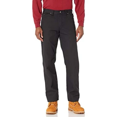 Image of Dickies Men&#039;s Relaxed Fit Straight Leg Duck Carpenter Jean, Black, 48W x 30L