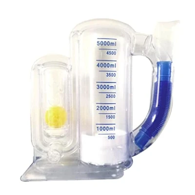 Image of MERIGLARE Inspiratory Exerciser, 5000ml Apparatus Vital Capacity Breathing Trainer, Lung Exerciser Improvement, Incentive Spirometer