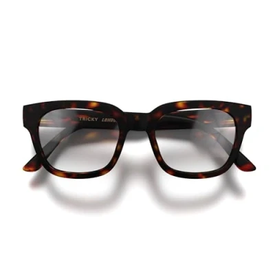 Image of LONDON MOLE EYEWEAR Tricky Blue Light Blocking Glasses Cool Blockers Anti Eyestrain for Screens Mens Womens Unisex Matt Tortoiseshell