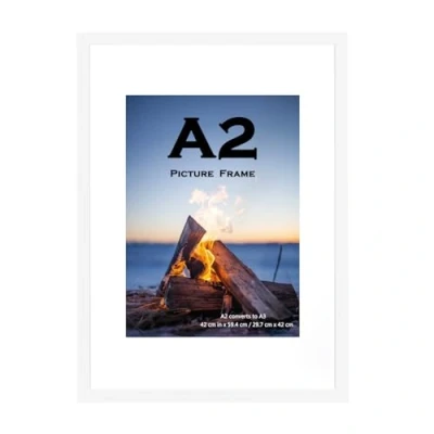 Image of Scholar Tree White A2(42x59.4cm) Photo Frames, Wooden Picture Frames A2 with Mount for A3 Frame, Wall Mountable