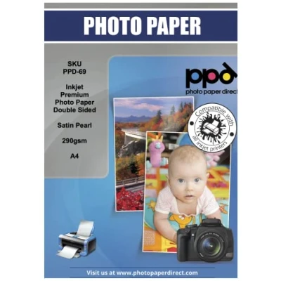 Image of PPD 50 Sheets A4 Inkjet Professional Grade 290gsm Photo Paper Satin Double Sided 69