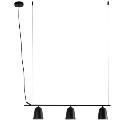 Image of Studio 3 Light Bar Pendant Ceiling Matt Black