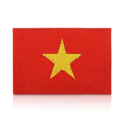 Image of Finally Home Vietnam Flag Patch for Iron On 7.5 x 5 cm Vietnamese Patches, Backpacker Patch,