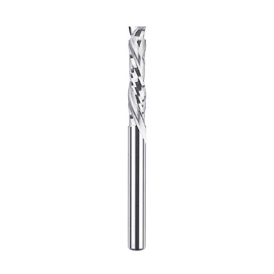 Image of SpeTool Router Bits 4 mm Shank Spiral Bit Up&amp;Down Cut 22 Cutting Length Compression CNC 50 Total Solid Carbide End Mill for Wood Carving Cutter