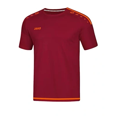 Image of JAKO Striker 2.0 Ka Jersey Men&#039;s Burgundy/Neon Orange, XX Large