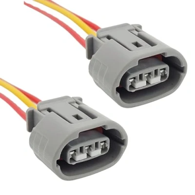Image of 2 Pack 3 Pin Alternator Connector Plug Wire Harness Replacement 6189 0443 Compatible with Toyota Lexus Prewired Oval