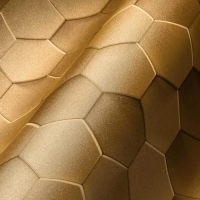 Image of A.S. Création PintWalls 387232 Non Woven Wallpaper with Gold Honeycomb Design 10.05 x 0.53 m Made in Germany