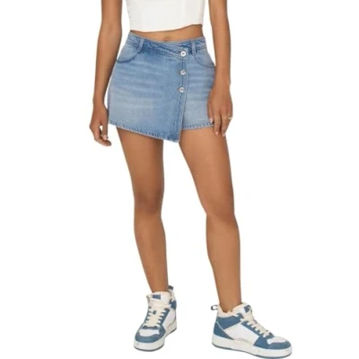 Image of ONLY Women&#039;s Onllesly Reg Lb DNM Skort Bj Noos Trouser Skirt, Light Blue (Light Denim), S