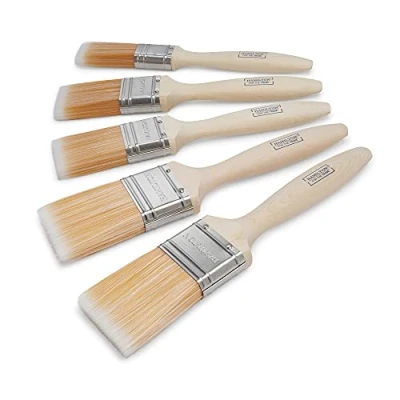 Image of Hamilton For The Trade Fine Tip Brushes 5 Brush Pack 1&quot;, 1.5&quot;, 2&quot;, Brown