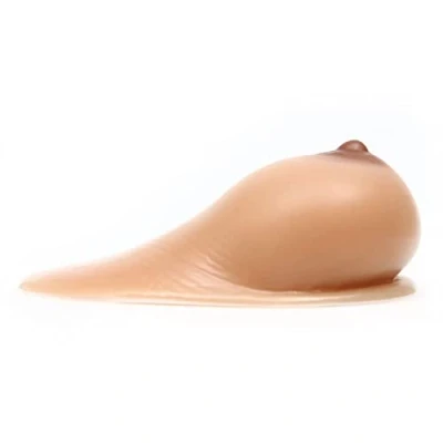 Image of One Pair Crossdresser Transgender Self Adhesive Silicone Breast Forms Fake Boobs Teardrop Shaped Mastectomy Prosthesis Bra Enhancers Inserts,Suntan,DD Cup (1200g/Pair)