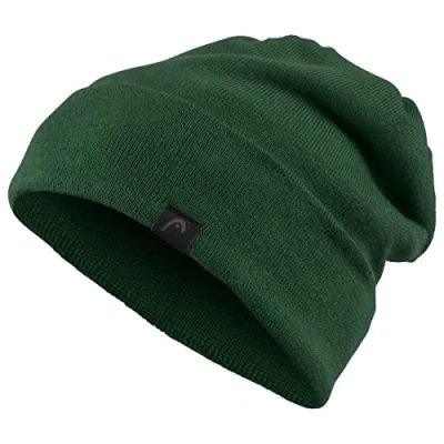 Image of Head Unisex Snow By Beanie Hat, Forest Green, One Size UK