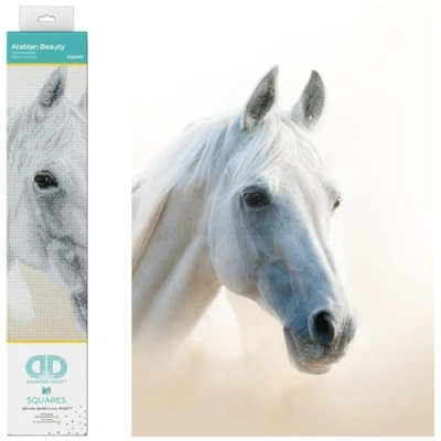 Image of DIAMOND DOTZ Horse Squares DQ8 Intermediate Kit, Arabian Beauty, 31 x 41cm