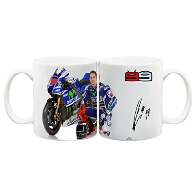 Image of Juko Jorge Lorenzo Motorbike Mug Coffee Cup Gift Idea