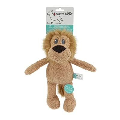Image of Rosewood Tufflove Lion Medium, Tough Dog Toy, For Medium to Large Dogs, Brown
